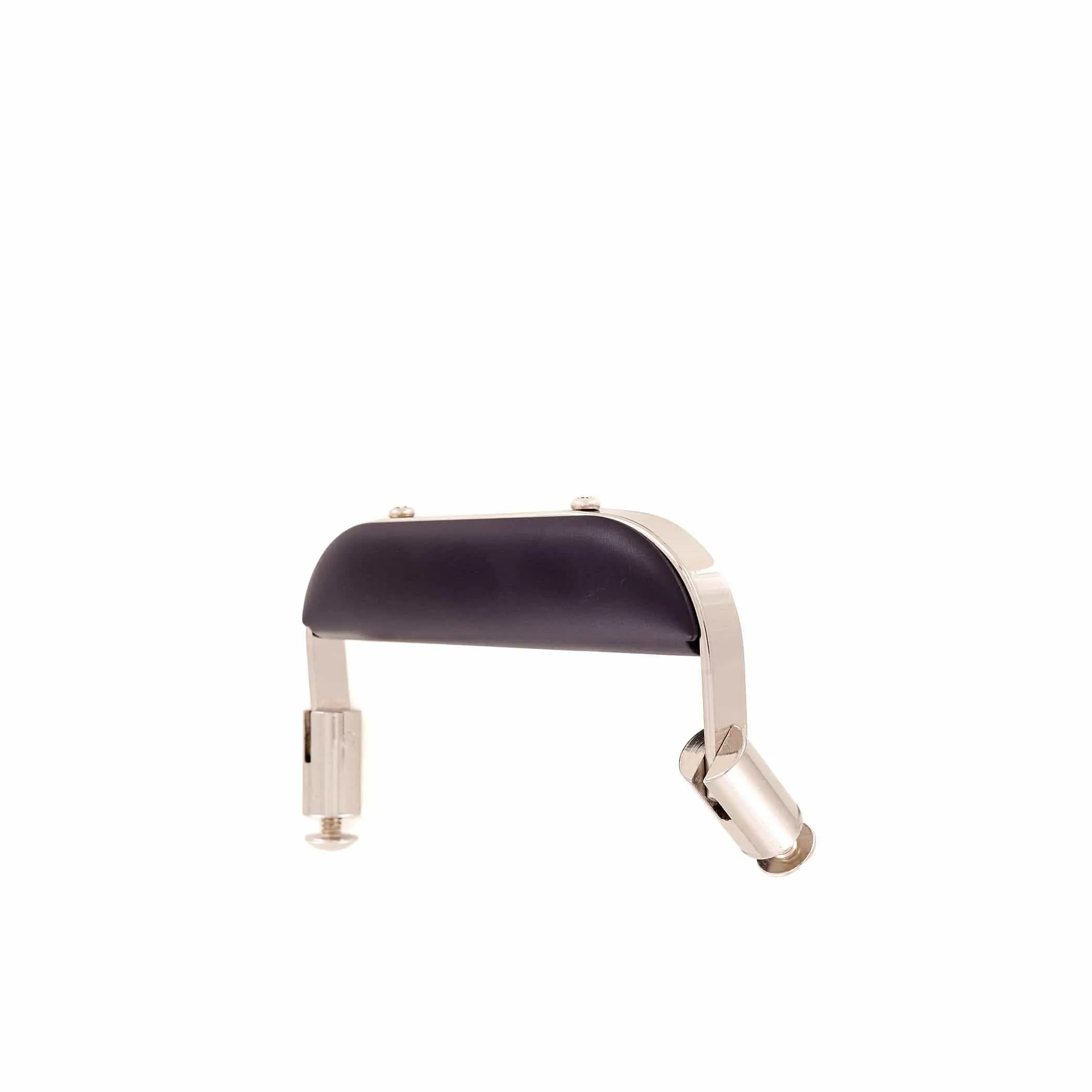 4 1/2" Black, Handle with Shiny Nickel Hardware, Plastic/Steel, #L-157-BLK-NP