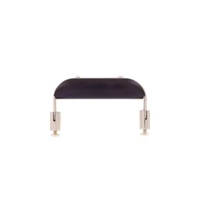 4 1/2" Black, Handle with Shiny Nickel Hardware, Plastic/Steel, #L-157-BLK-NP