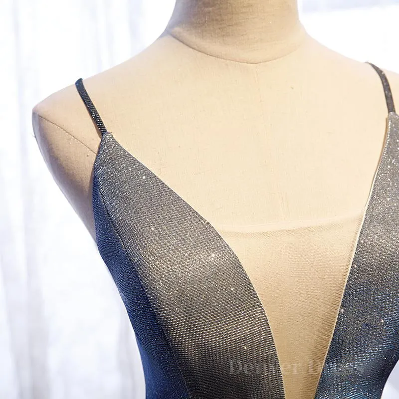 A Line V Neck Silver Gray Long Prom Dresses Gray Long Formal Evening Dresses
