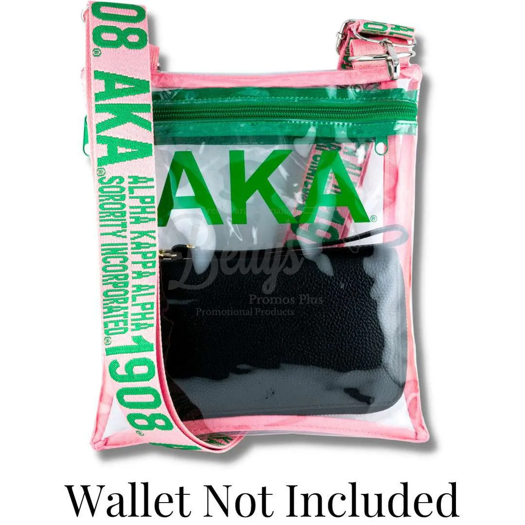 Alpha Kappa Alpha AKA Cross Body Clear Stadium Bag