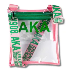 Alpha Kappa Alpha AKA Cross Body Clear Stadium Bag