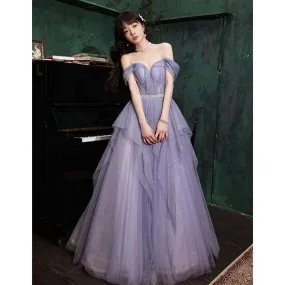 Banquet Evening Dress  New Light Luxury Minority High-End High-Grade Temperament Purple Annual Meeting Host Performance Dress