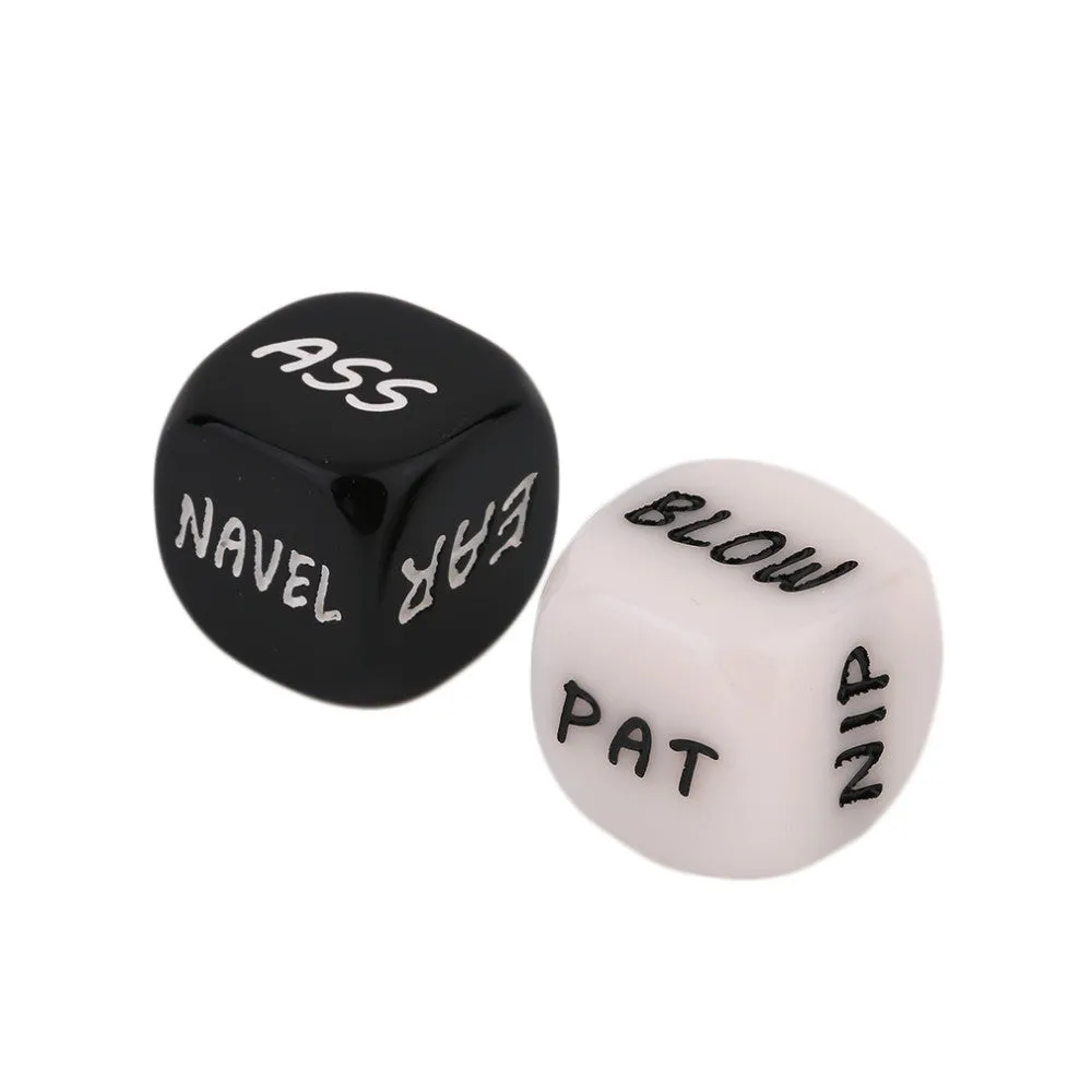 Black and White Sexual Position Dice Set