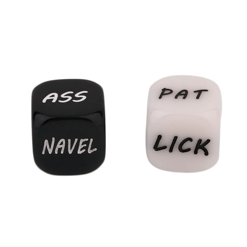 Black and White Sexual Position Dice Set