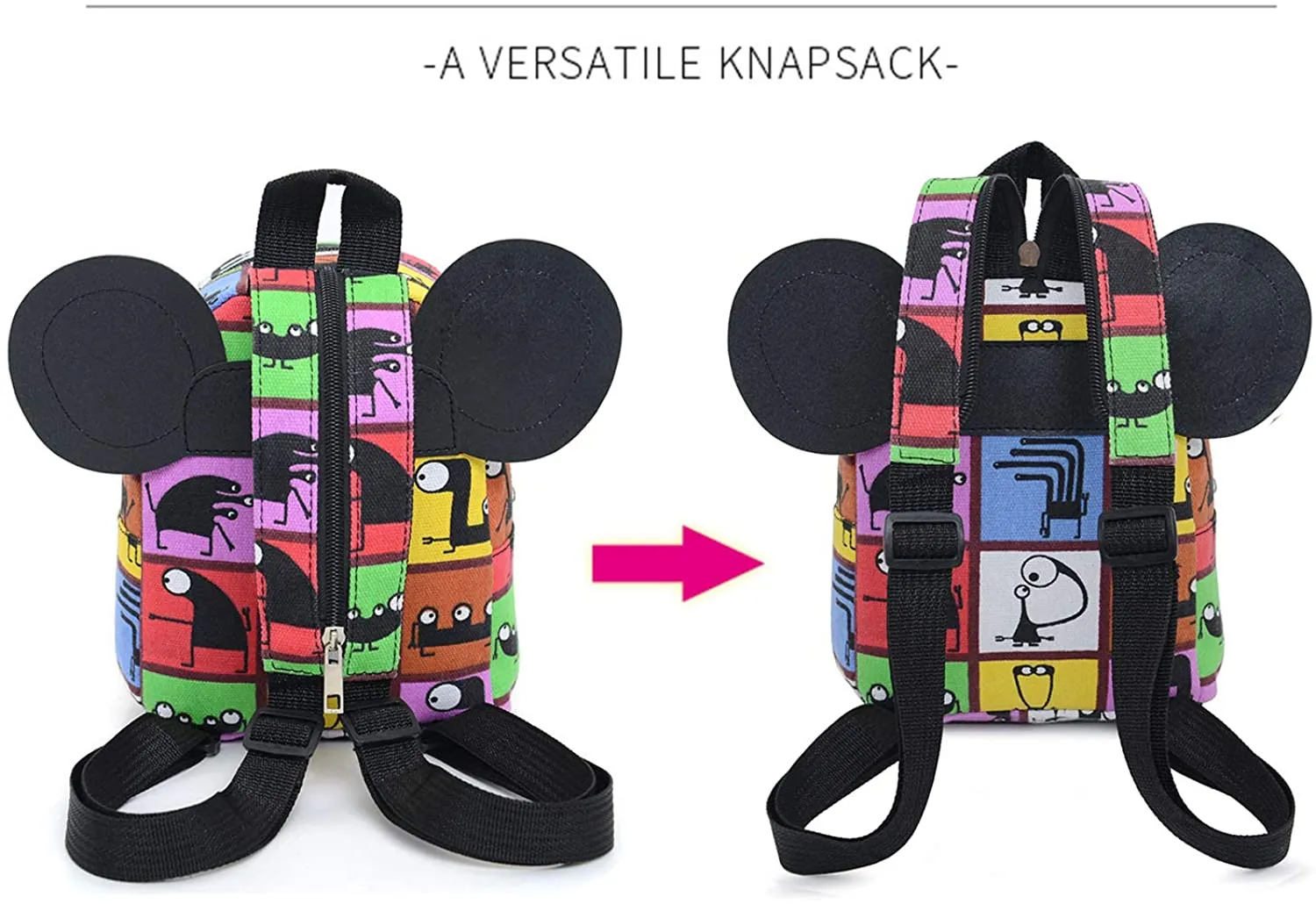 Bravo BTS Mini Ears Backpack, 9" (Donkey)