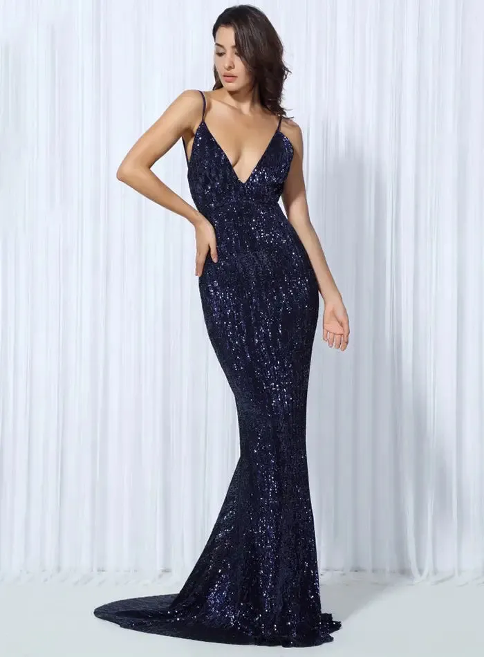 Cynthia Sequin Formal Dress