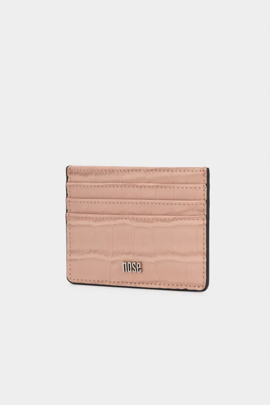 FAUX CROCO MINI CARD HOLDER