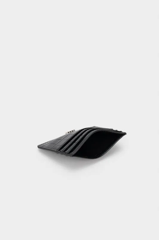FAUX CROCO MINI CARD HOLDER