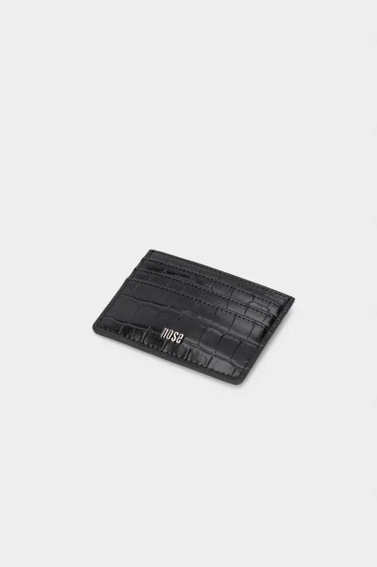 FAUX CROCO MINI CARD HOLDER
