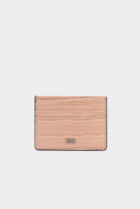 FAUX CROCO MINI CARD HOLDER