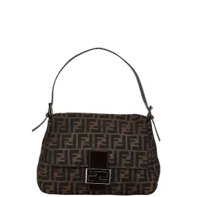 Fendi Mamma Bucket Shoulder Bag Canvas Leather