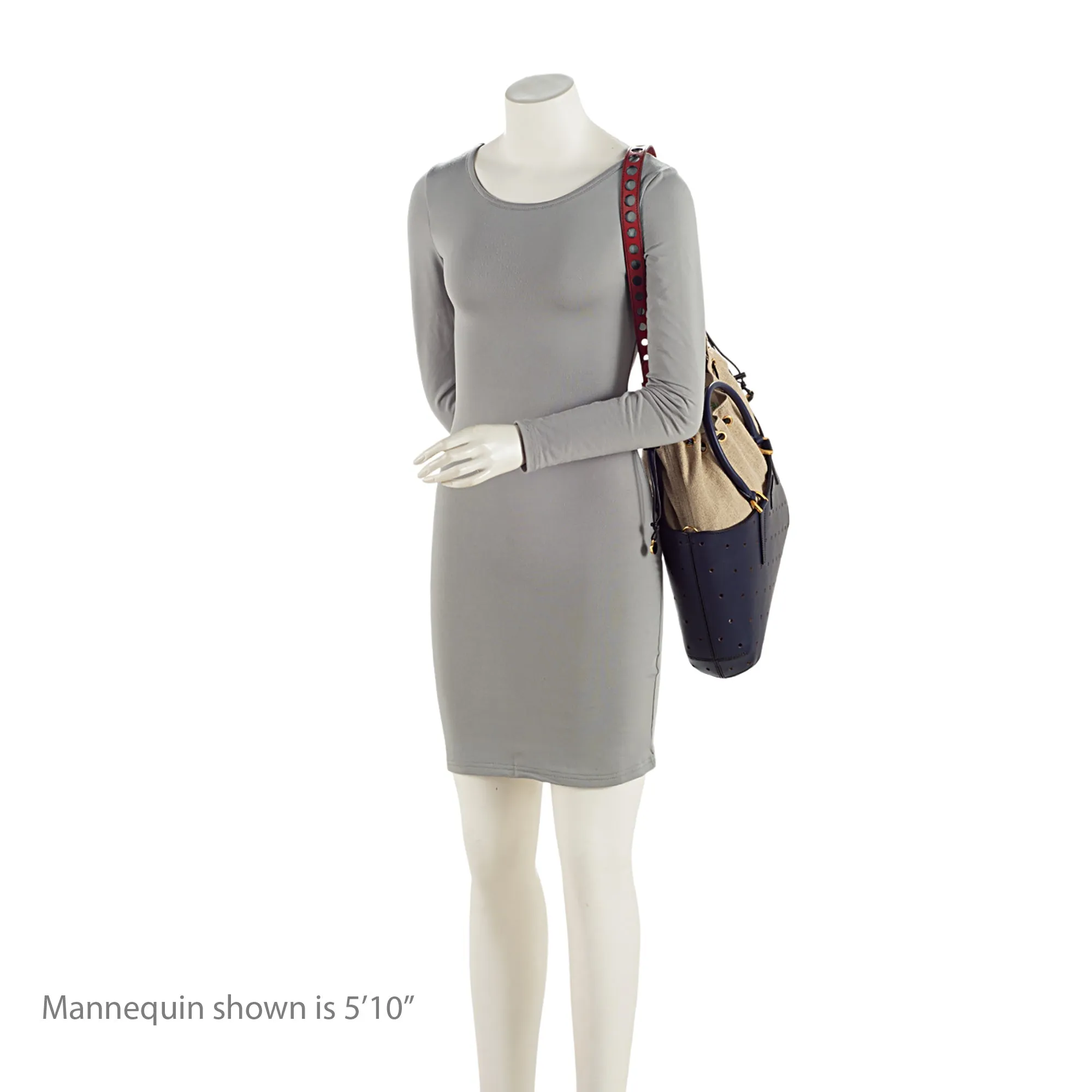 Fendi Perforated Leather B Fab Medium Tote (SHF-9CEMrX)