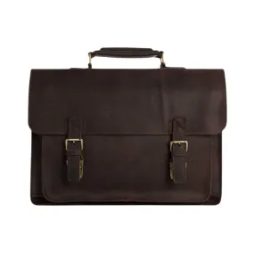 Handmade Vintage Genuine Leather Briefcase Messenger Bag
