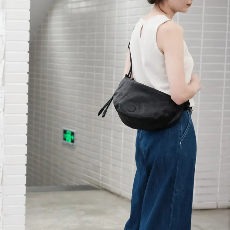 Hobo Women Soft Leather Shoulder Bag Black Crossbody Purses For Women