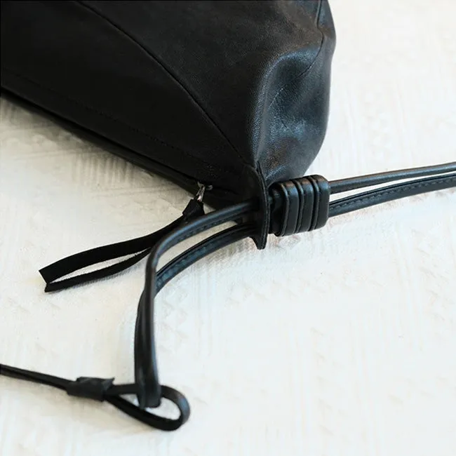 Hobo Women Soft Leather Shoulder Bag Black Crossbody Purses For Women