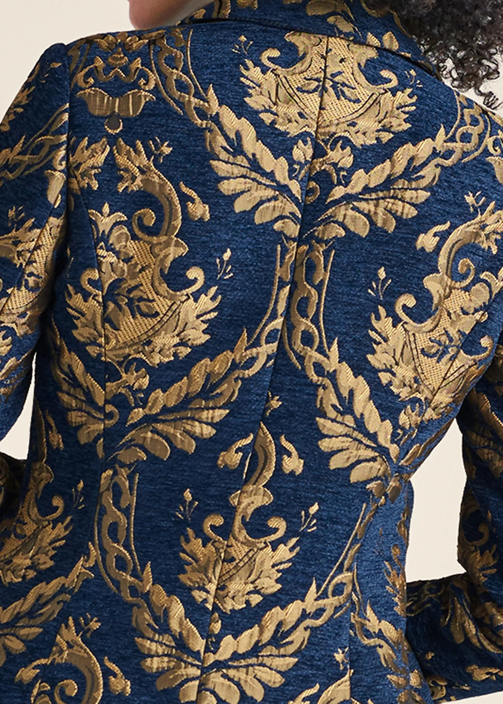 Jacquard Paisley Blazer - Blue Multi
