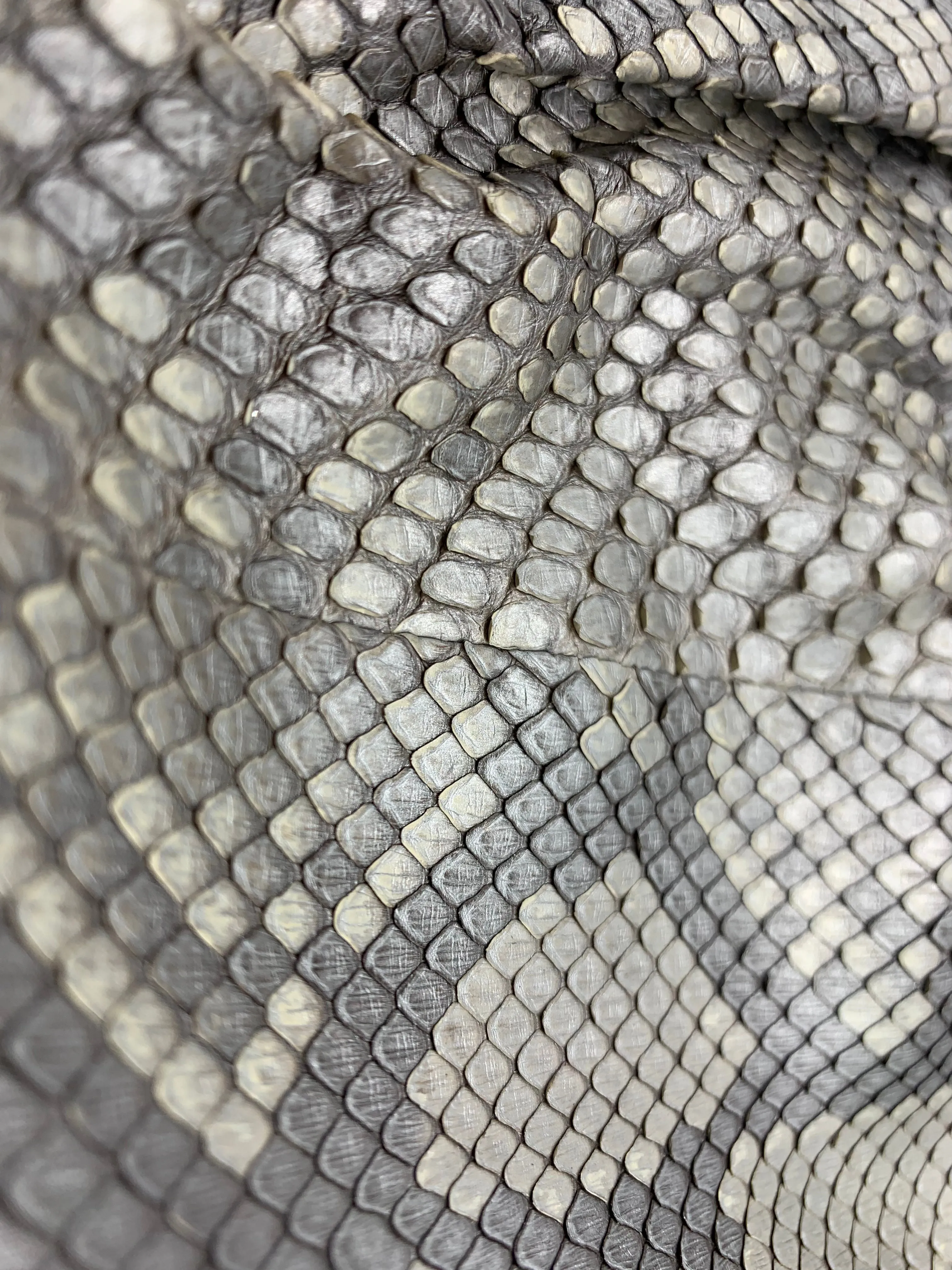 Judith Leiber 2000s Silver Snakeskin Deco Motif Evening Clutch Bag