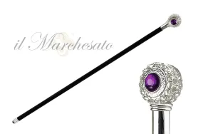 Luxury Evening Walking Stick Silver Plated Handle