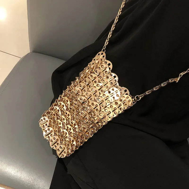 MAYTRENDS  -  Aesthetic Bags Women's Bag Designer luxury Handbag Metal Hollow Tote Bag Wedding Party Clutch Female Evening Bag Shoulder Bag