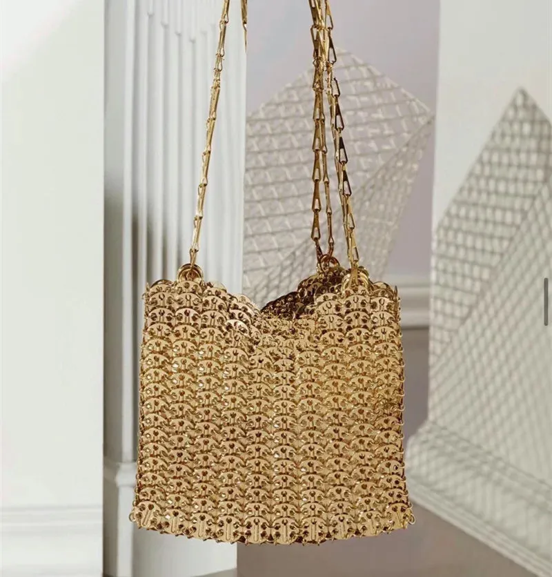 MAYTRENDS  -  Aesthetic Bags Women's Bag Designer luxury Handbag Metal Hollow Tote Bag Wedding Party Clutch Female Evening Bag Shoulder Bag