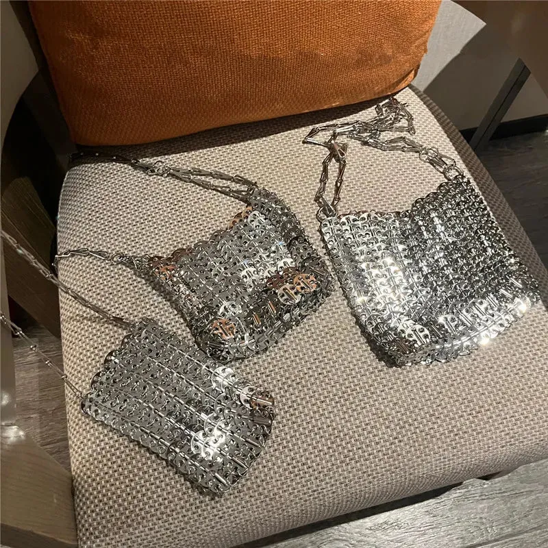 MAYTRENDS  -  Aesthetic Bags Women's Bag Designer luxury Handbag Metal Hollow Tote Bag Wedding Party Clutch Female Evening Bag Shoulder Bag