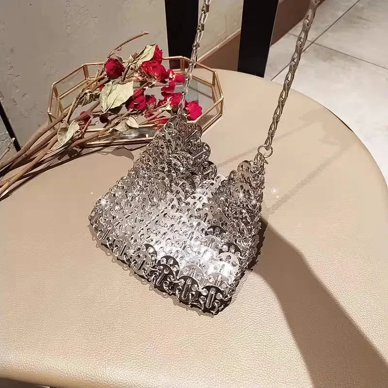 MAYTRENDS  -  Aesthetic Bags Women's Bag Designer luxury Handbag Metal Hollow Tote Bag Wedding Party Clutch Female Evening Bag Shoulder Bag
