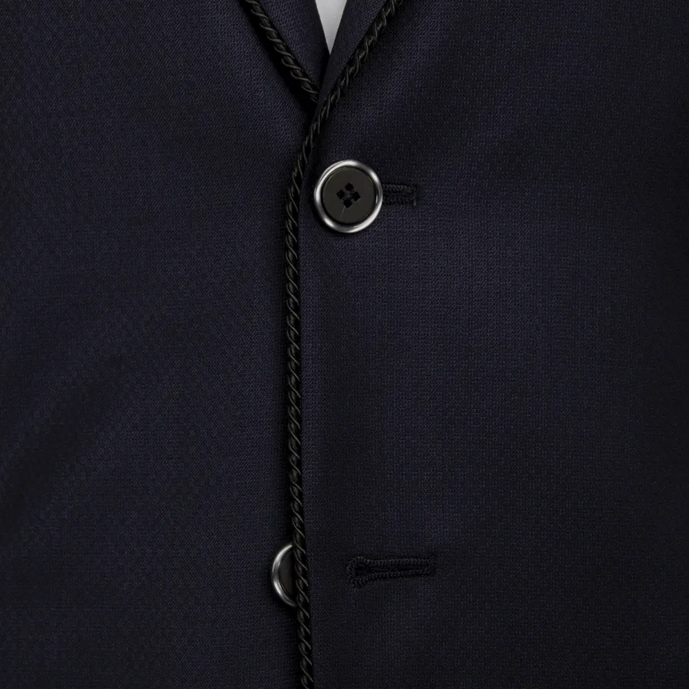 Navy Micro Jacquard Evening Two-Piece Tuxedo