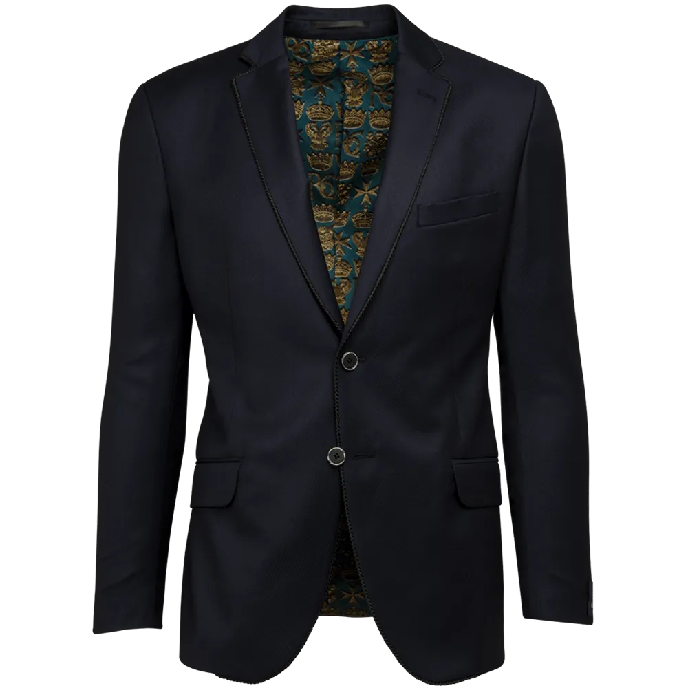 Navy Micro Jacquard Evening Two-Piece Tuxedo