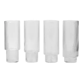 Ripple Long Drink Glass - Set of 4