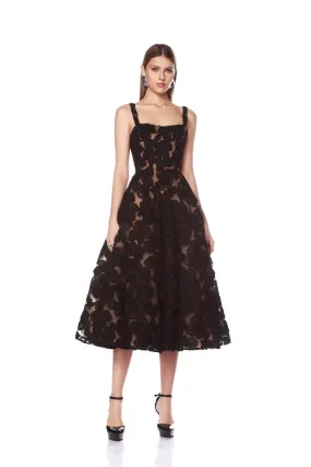 Sabrina Midi Dress - Black
