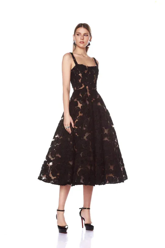 Sabrina Midi Dress - Black