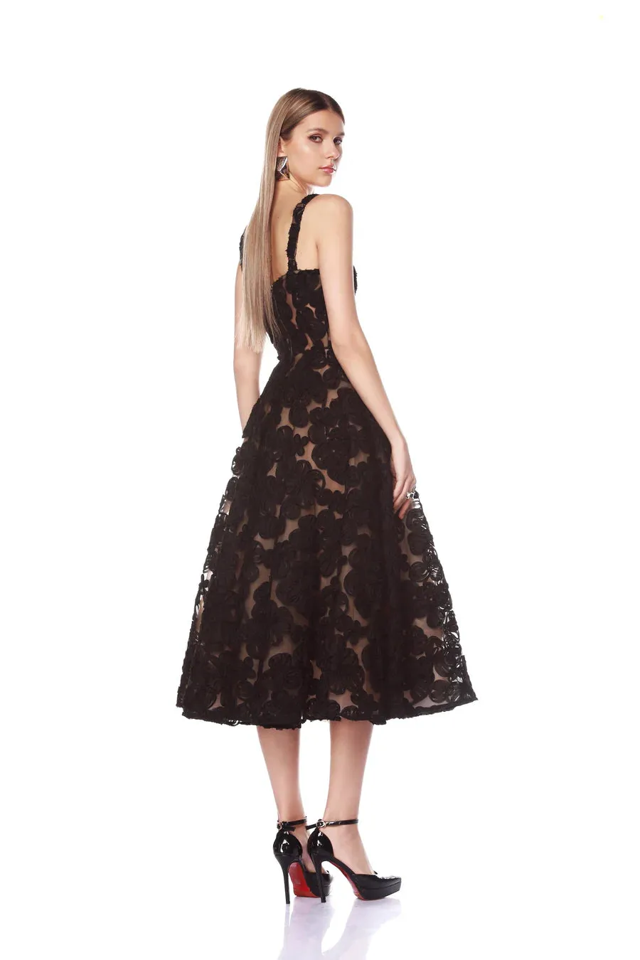 Sabrina Midi Dress - Black