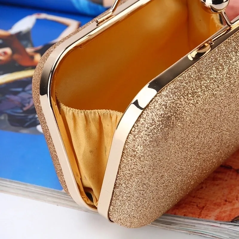 Simple Dinner Bag Handmade Shining Evening Bag Wedding Banquet Clutch