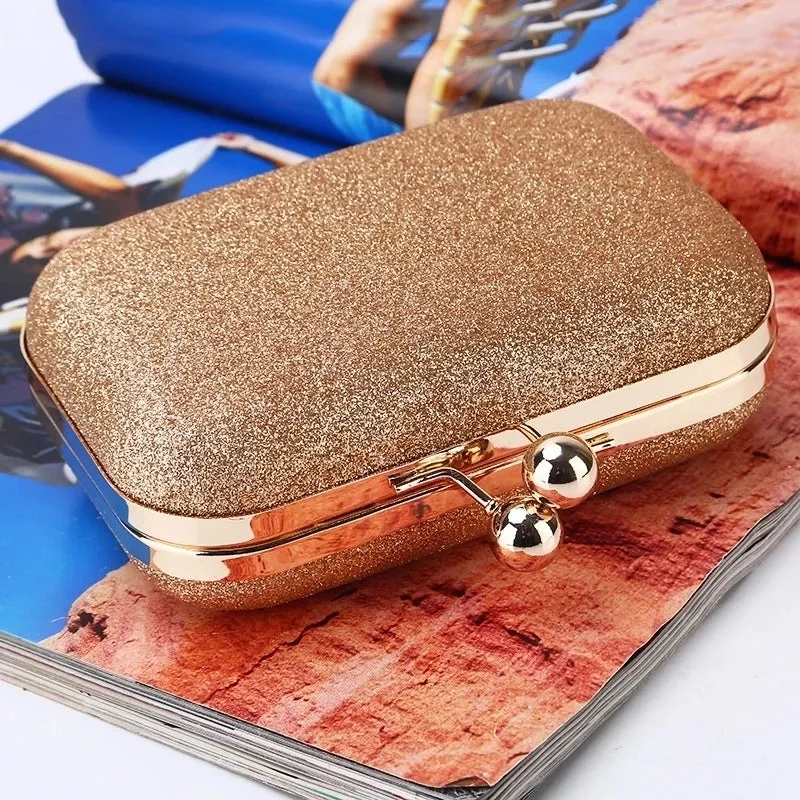 Simple Dinner Bag Handmade Shining Evening Bag Wedding Banquet Clutch