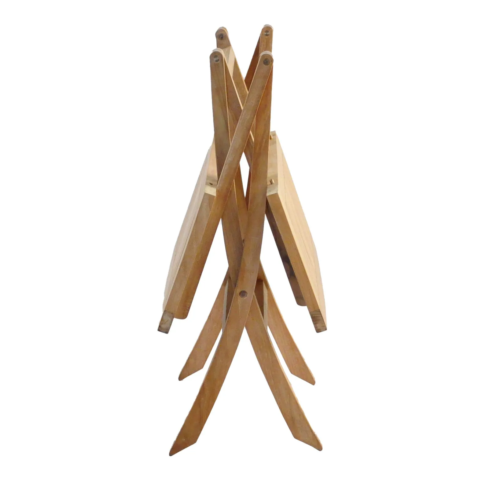 Square Teak Folding Bag Table