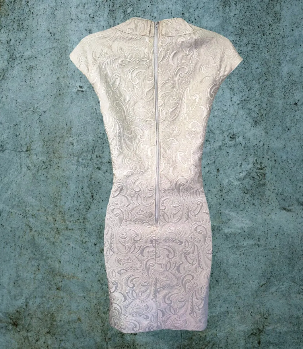 Ted Baker Cream Jacquard Shift Dress UK 8 US 4 EU 36