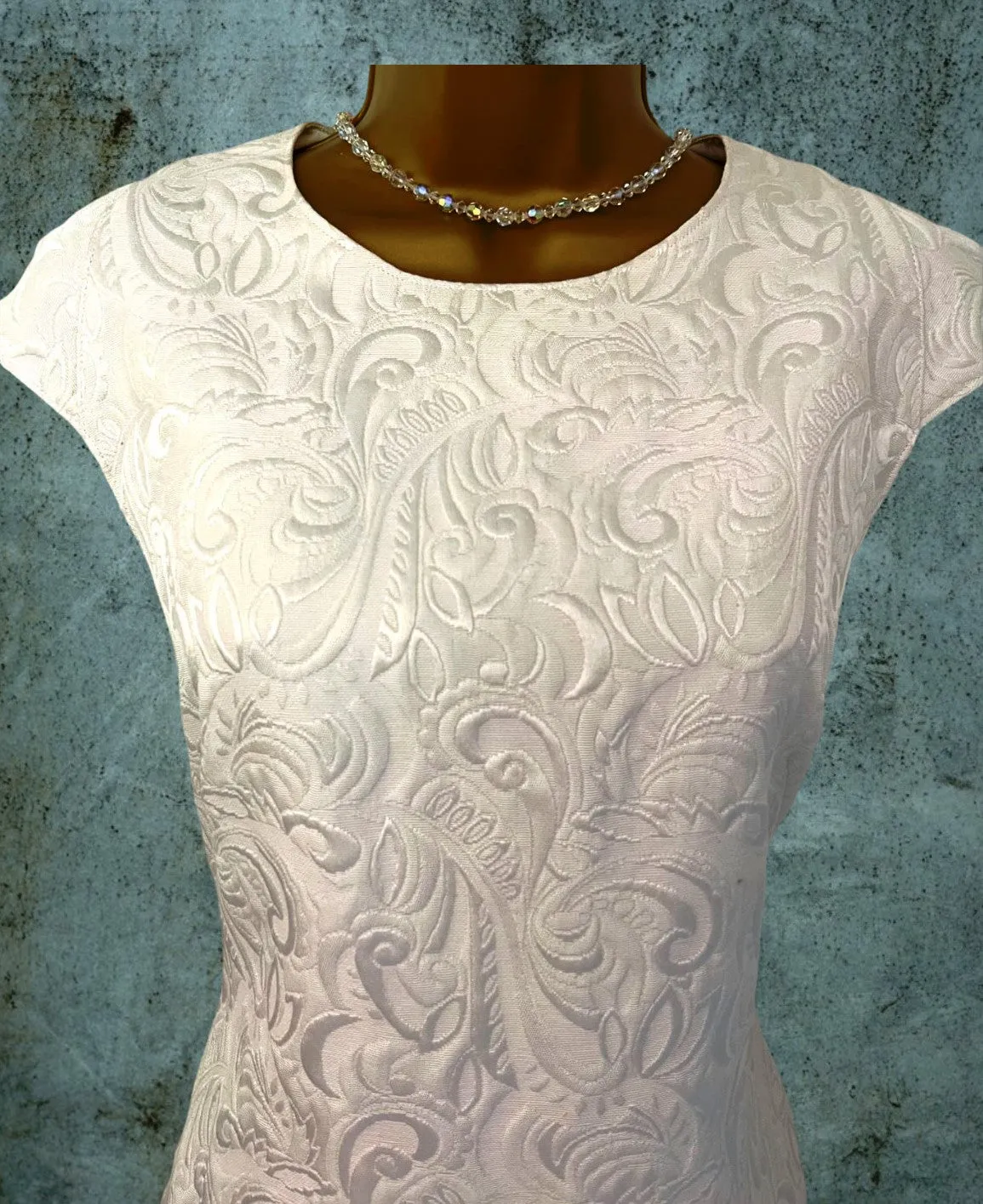 Ted Baker Cream Jacquard Shift Dress UK 8 US 4 EU 36