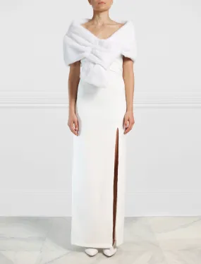 The Bridal Collection - The Zola Mink Pull-Through Stole in Winter White