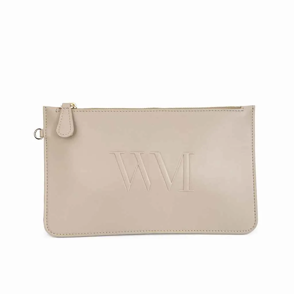 The Nicola 2.0 Weave Tote Bag in champagne
