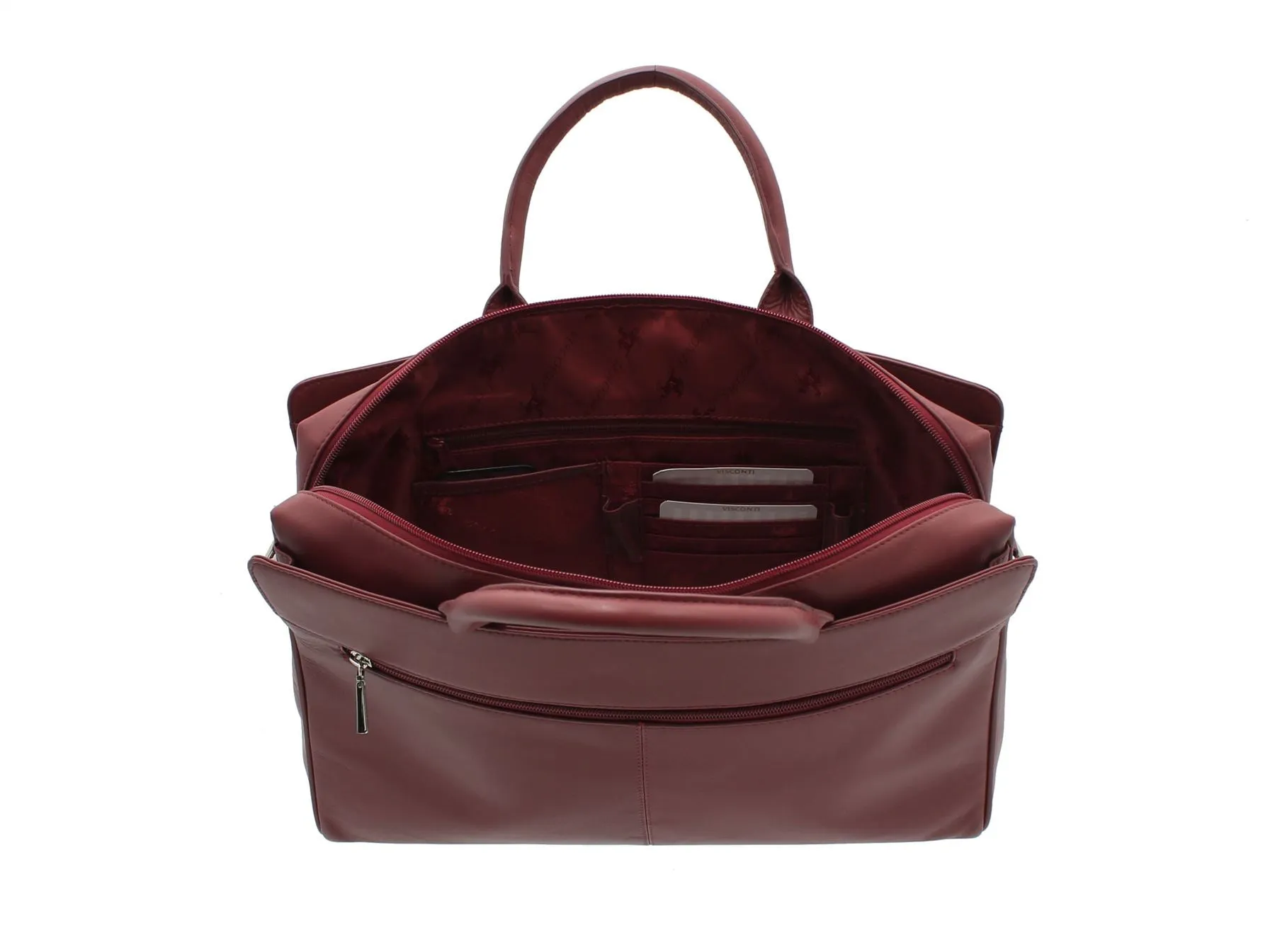 Visconti Ollie Ladies Leather Briefcase With Grab Handles 18427