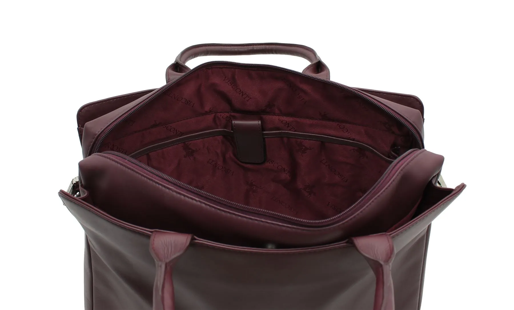 Visconti Ollie Ladies Leather Briefcase With Grab Handles 18427