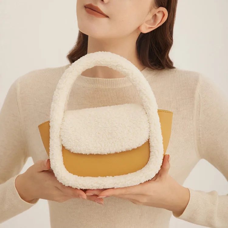 Womens Faux Fur Handbag Purse Small Cross Shoulder Bag For Women