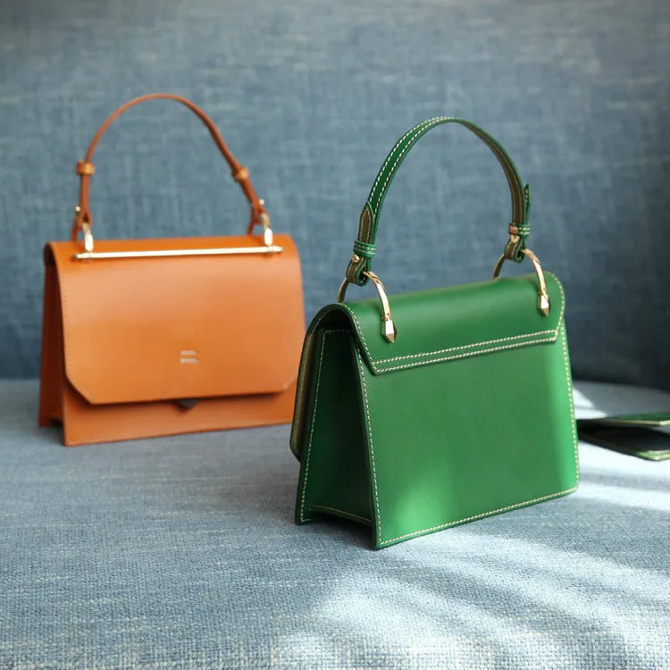 Women's Small Leather Satchel Handbags Over The Shoulder Bag Purse for Women