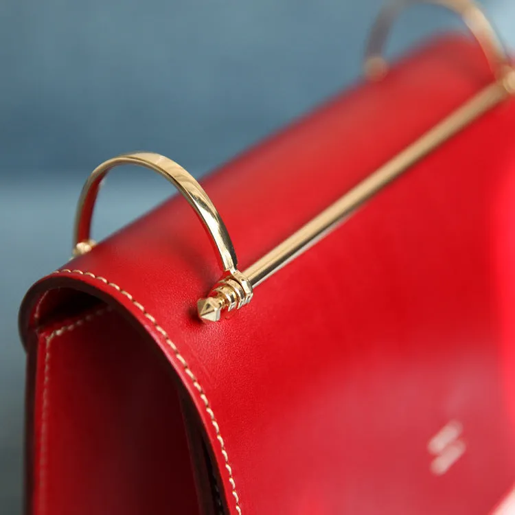 Women's Small Leather Satchel Handbags Over The Shoulder Bag Purse for Women