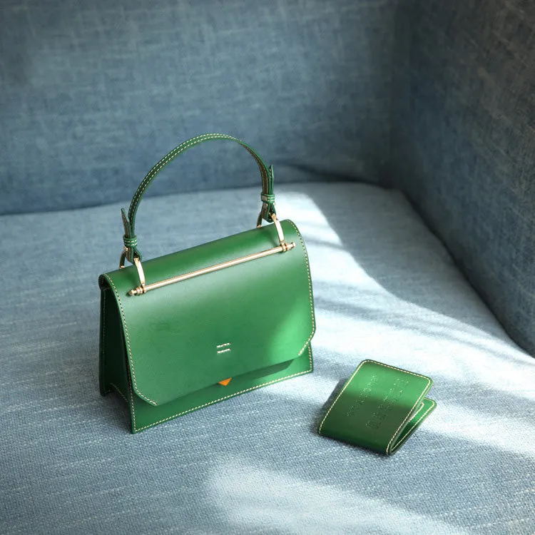 Women's Small Leather Satchel Handbags Over The Shoulder Bag Purse for Women