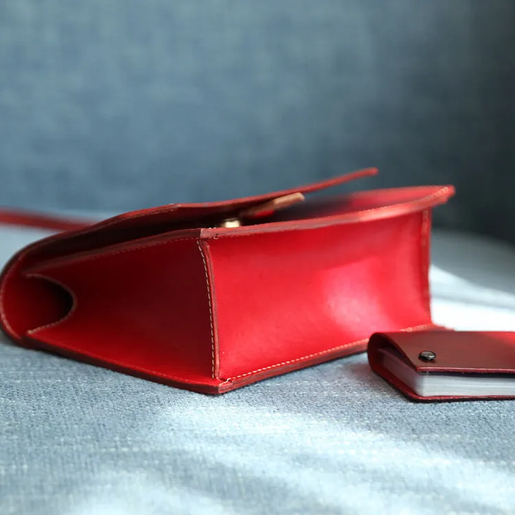 Women's Small Leather Satchel Handbags Over The Shoulder Bag Purse for Women