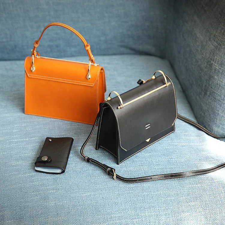 Women's Small Leather Satchel Handbags Over The Shoulder Bag Purse for Women