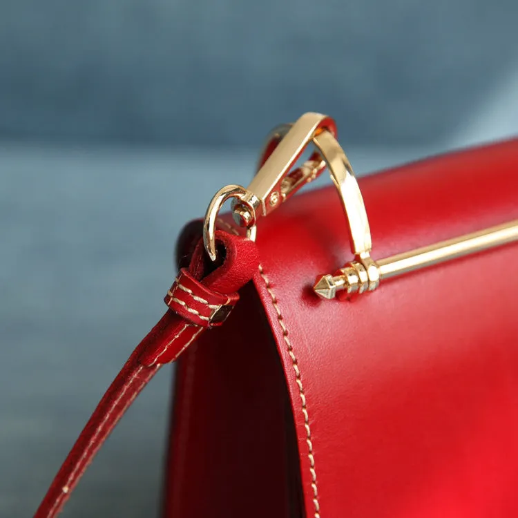 Women's Small Leather Satchel Handbags Over The Shoulder Bag Purse for Women