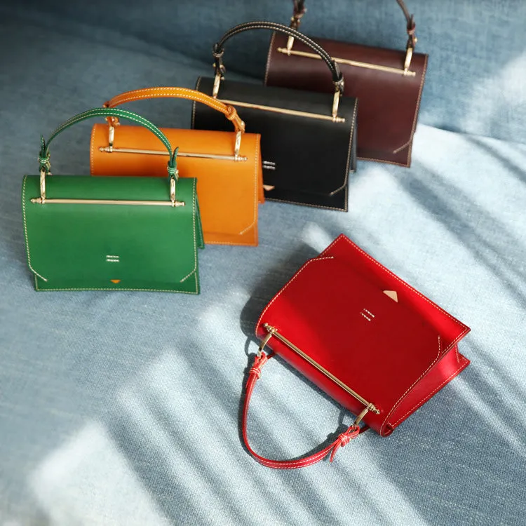 Women's Small Leather Satchel Handbags Over The Shoulder Bag Purse for Women